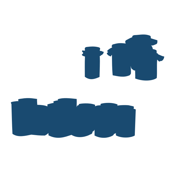 SVG Jars and tins silhouette vector image