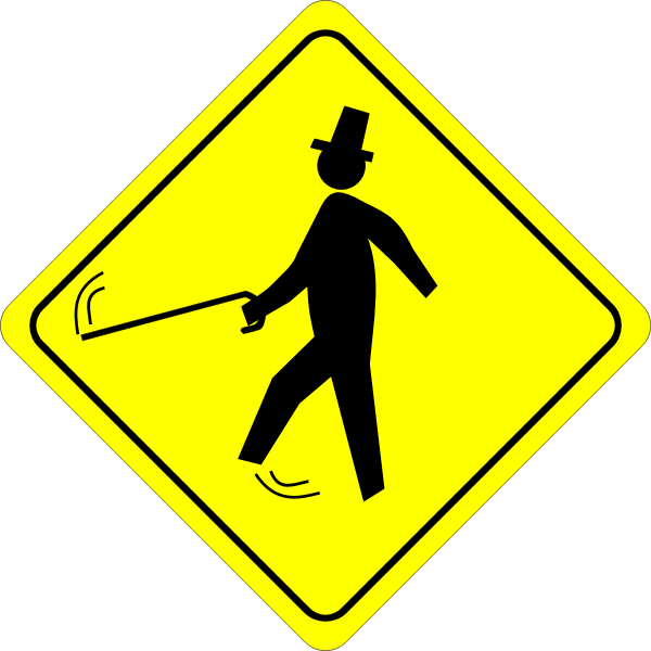 SVG Jaunty pedestrian