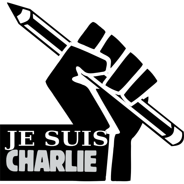 SVG je suis charlie fist and pencil