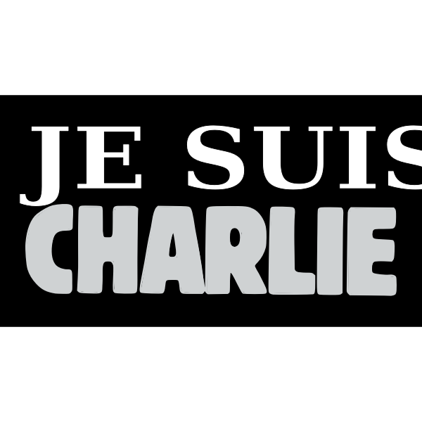 SVG Je suis Charlie label vector clip art in color