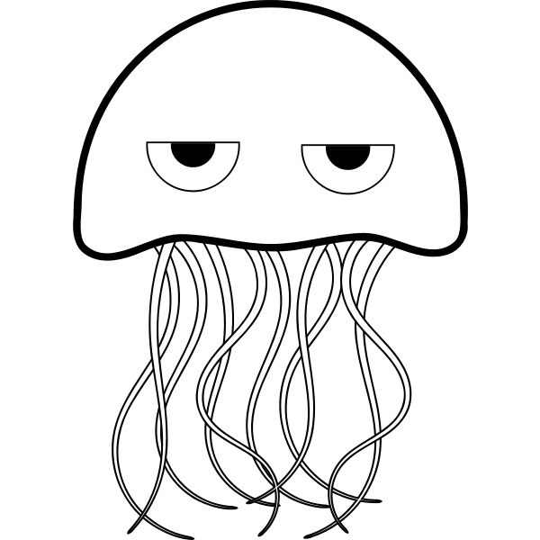 SVG Jellyfish Coloring book