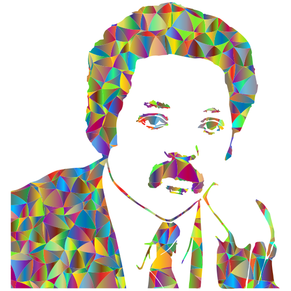 SVG Jesse Jackson Portrait Low Poly Polyprismatic