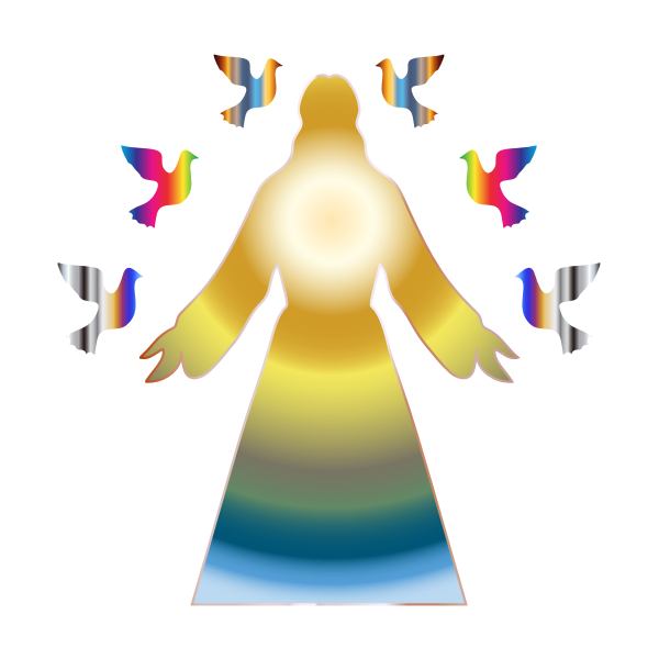 SVG Jesus Christ Prismatic Glow