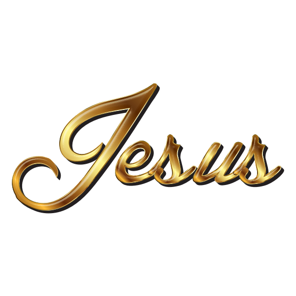 SVG Jesus Golden Typography