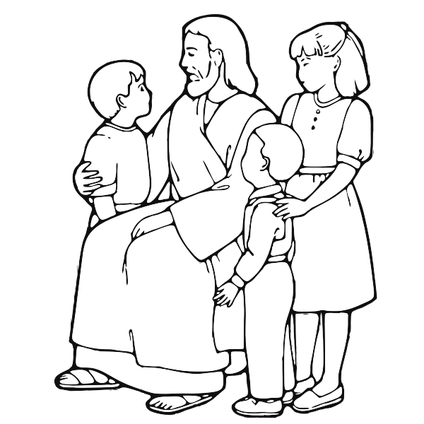 SVG Jesus teaching children