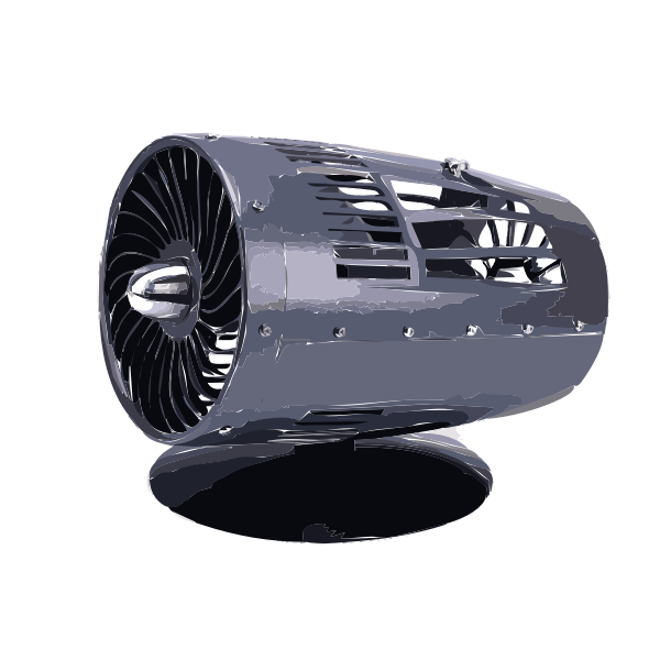 SVG jet engine fan