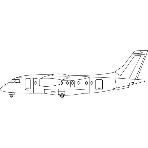 SVG Jet profile vector