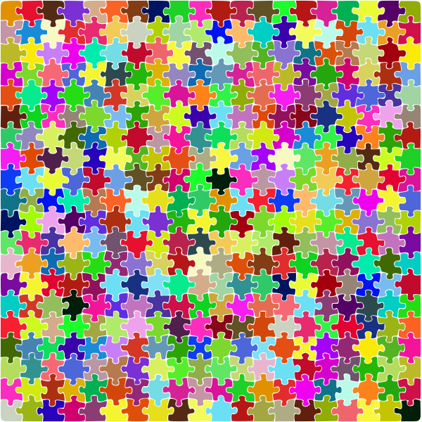 SVG Jigsaw Colorful Pattern