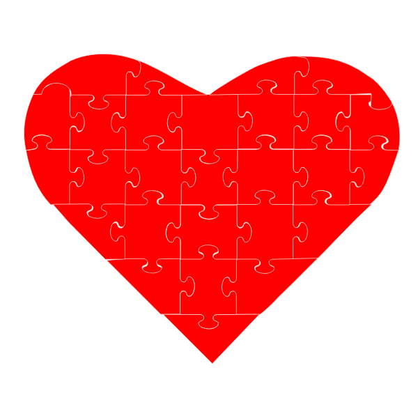 SVG Jigsaw heart