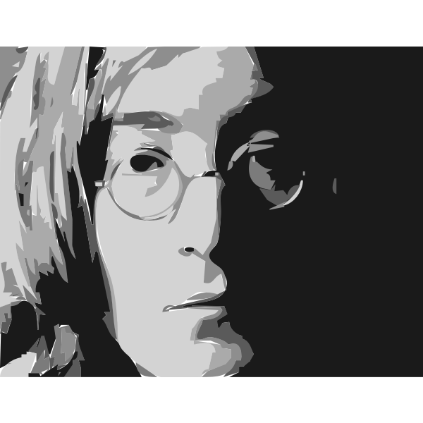 SVG John Lennon portrait vector image
