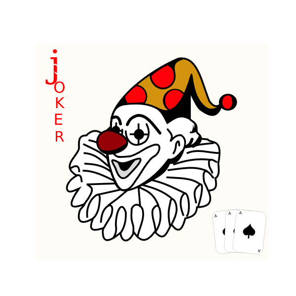 SVG Joker gaming card vector image
