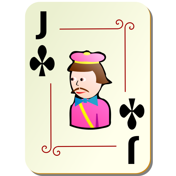 SVG Joker of clubs vector clip art