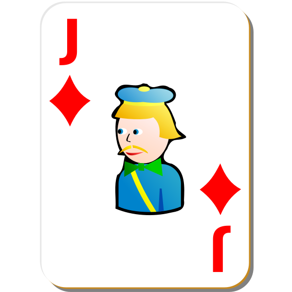 SVG Joker of diamonds vector illustration