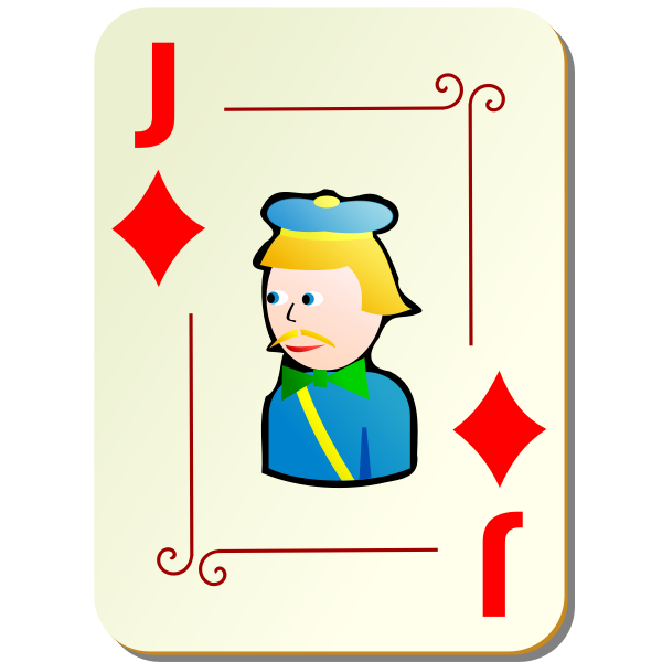 SVG Joker of diamonds vector illustration