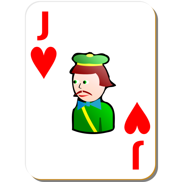 SVG Joker of hearts vector clip art