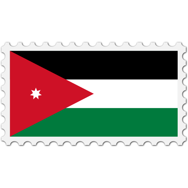 SVG Jordan flag stamp