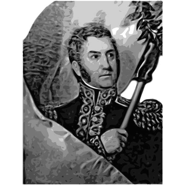 SVG Jos de San Martn portrait vector image