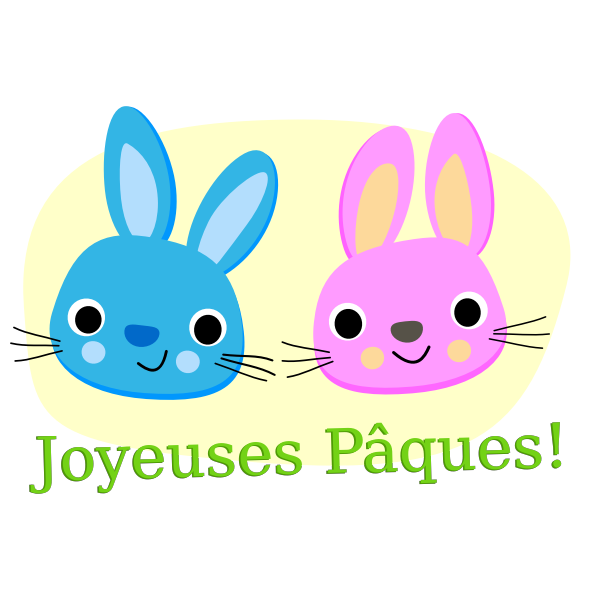 SVG Joyeuses Pques logo vector drawing