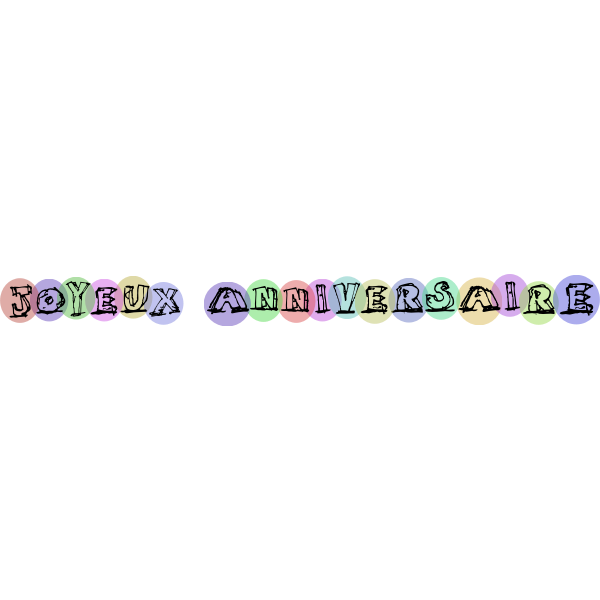 SVG Joyeux Anniversaire