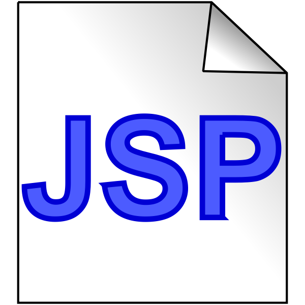 SVG JSP page icon vector image
