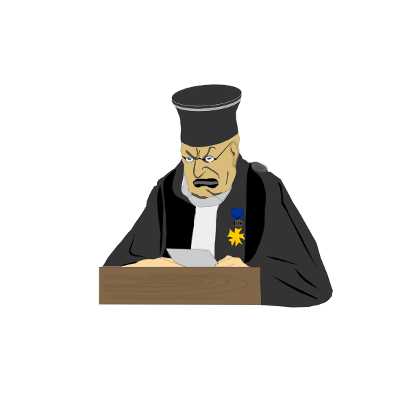 SVG Judge at work vector drawing
