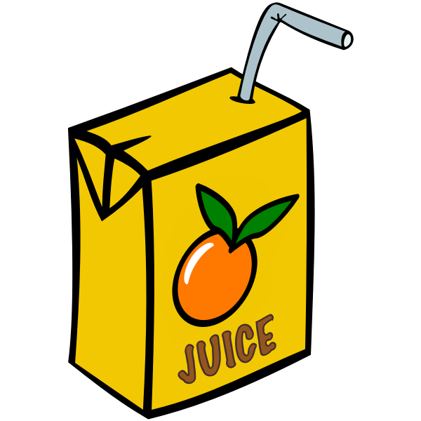 SVG Juice Box with Straw