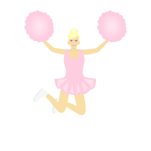 SVG Jumping cheerleader