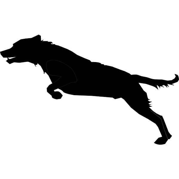 SVG Jumping dog silhouette vector graphics