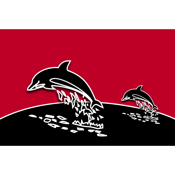 SVG Jumping dolphin tandem