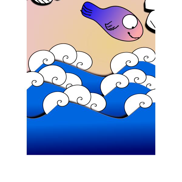 SVG Jumping fish