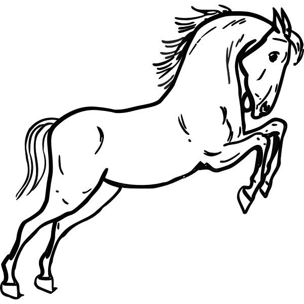SVG Jumping horse vector image