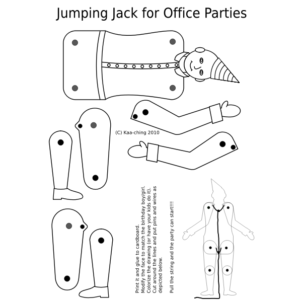 SVG Jumping Jack print and cut vector image