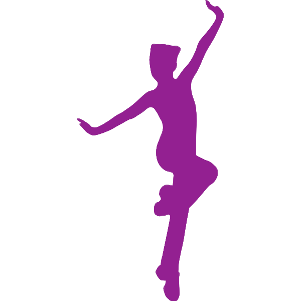 SVG Jumping purple girl