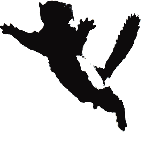 SVG Jumping squirrel sillhouette