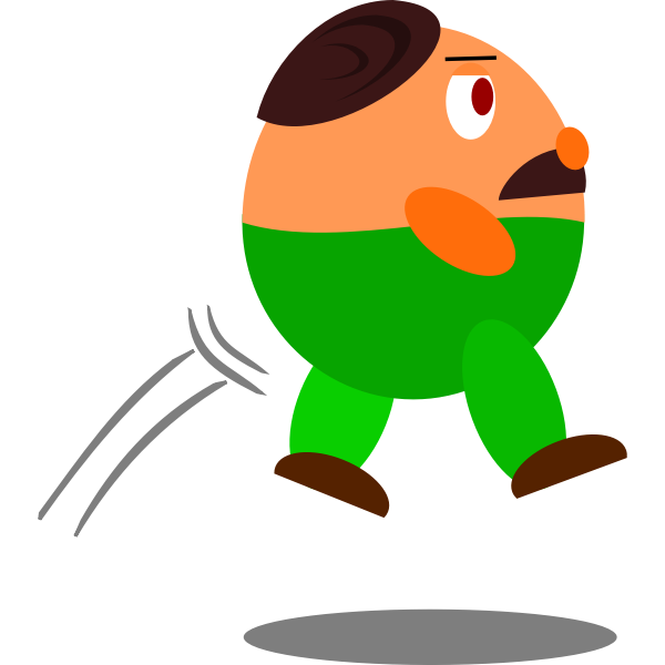 SVG Jumping video game character