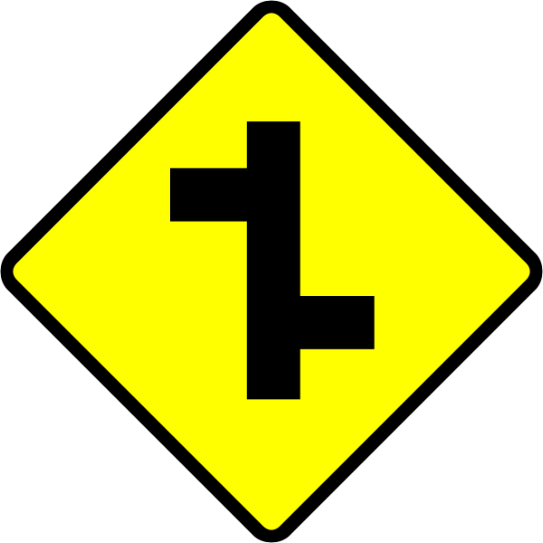 SVG Junction road sign vector image