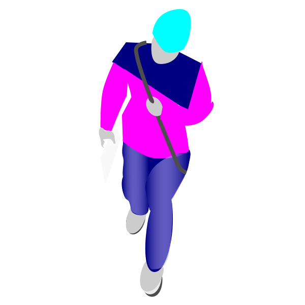 SVG junge frau von oben