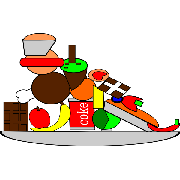 SVG Junk food plate