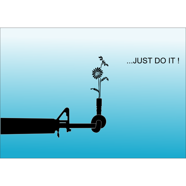 SVG Just do it peace poster vector illustration