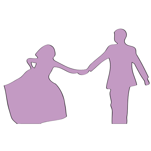 SVG Just married silhouette vector image