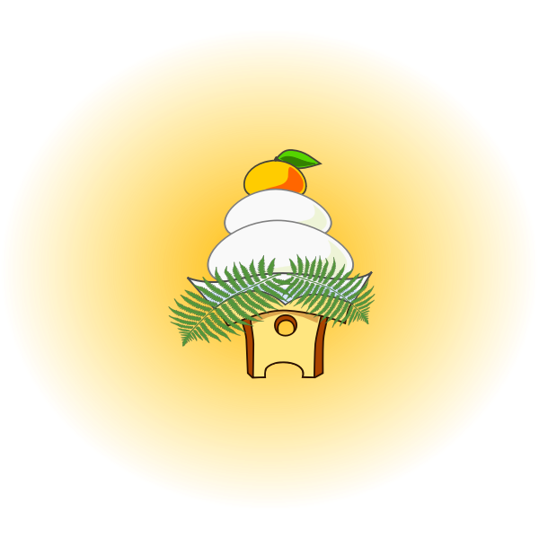 SVG Kagami mochi rice cake vector illustration