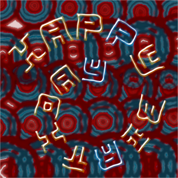 SVG Kaleidoscope pattern with text