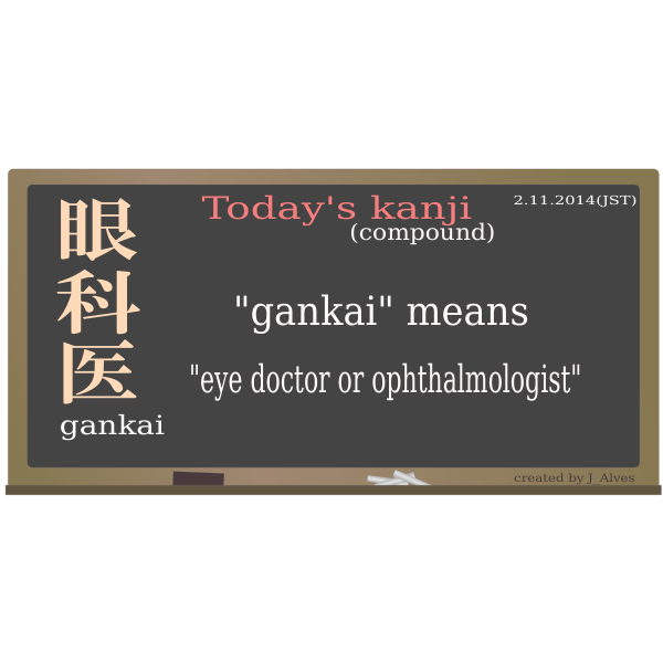 SVG Kanji quotgankaiquot meaning quoteye doctor quot vector