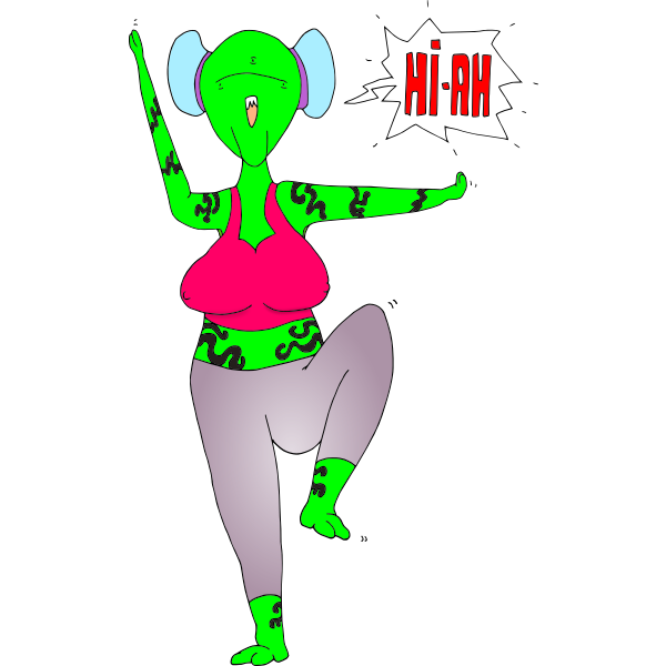 SVG Karate Alien