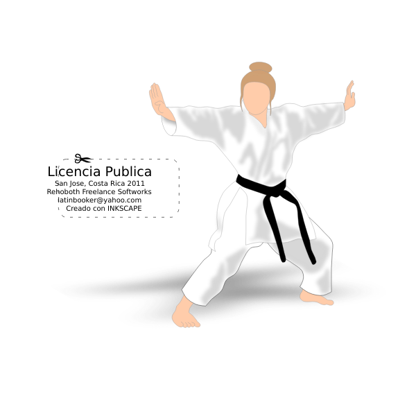 SVG Karate fighter clip art