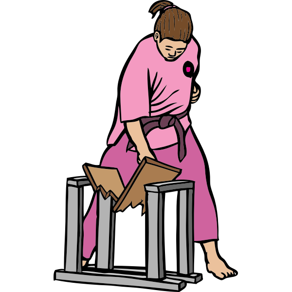 SVG Karate girl vector image