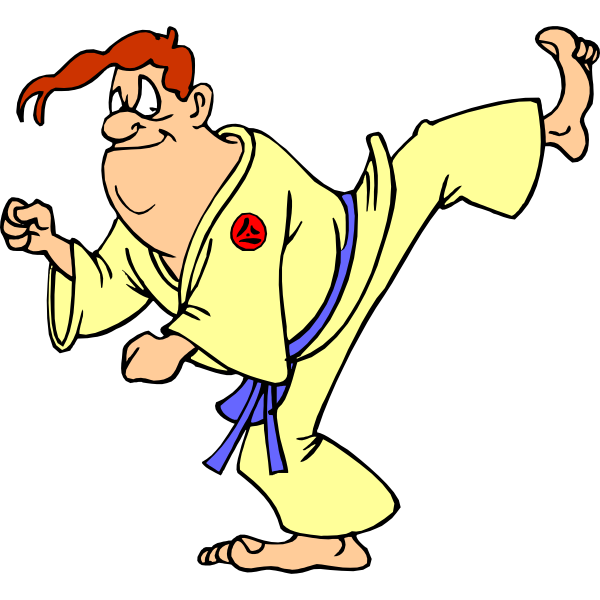 SVG Karate man exercising vector clip art