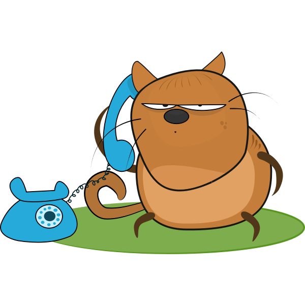 SVG katze mit telefon