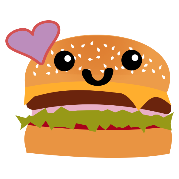 SVG Kawaii hamburger