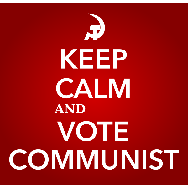 SVG Keep calm and vote communist sign vector image